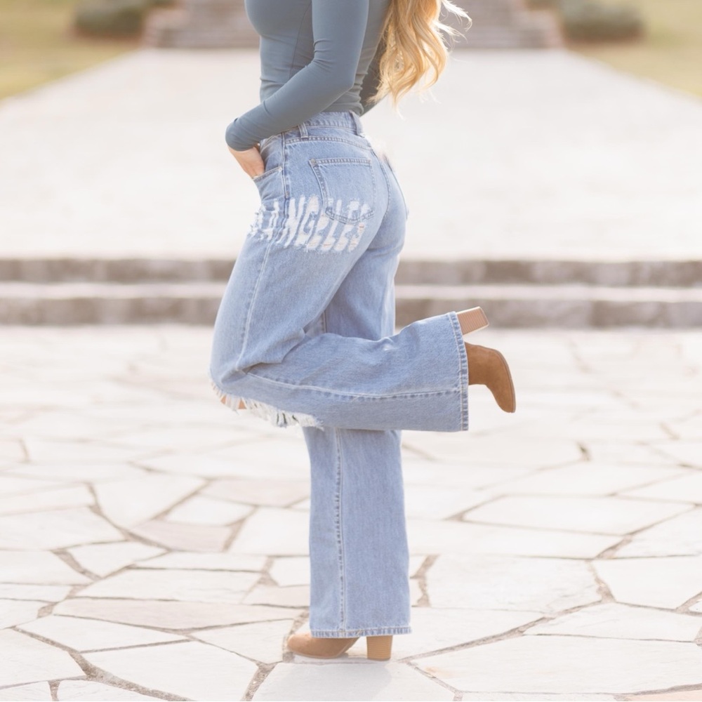 Distressed jeans